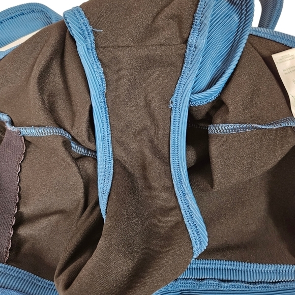 Kona Sol Dark Teal Ribbed Front Zipper One Piece Swimsuit Size Small Women's - Picture 7 of 10